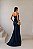 VESTIDO DE FESTA VERÕNICA CREPE ACETINADO - AZUL MARINHO - Imagem 2