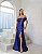 VESTIDO DE FESTA SABRINA OMBRO A OMBRO CREPE ACETINADO - AZUL ROYAL - Imagem 1