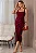VESTIDO IVONE MIDI FRANZIDO - VINHO - Imagem 1
