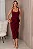 VESTIDO IVONE MIDI FRANZIDO - VINHO - Imagem 6