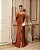 VESTIDO DE FESTA PARIS DRAPEADO BUSTO - TERRACOTA - Imagem 2