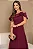 VESTIDO HILDA MIDI DETALHE FLOR - VINHO - Imagem 4