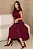 VESTIDO HILDA MIDI DETALHE FLOR - VINHO - Imagem 2