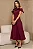 VESTIDO HILDA MIDI DETALHE FLOR - VINHO - Imagem 6