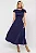 VESTIDO HILDA MIDI DETALHE FLOR - AZUL MARINHO - Imagem 5