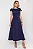 VESTIDO HILDA MIDI DETALHE FLOR - AZUL MARINHO - Imagem 1