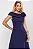 VESTIDO HILDA MIDI DETALHE FLOR - AZUL MARINHO - Imagem 3