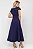 VESTIDO HILDA MIDI DETALHE FLOR - AZUL MARINHO - Imagem 6