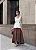 VESTIDO TRICOLOR EMILY MIDI MULET - MARROM COM BEGE - Imagem 1