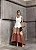VESTIDO TRICOLOR EMILY MIDI MULET - TERRACOTA COM BEGE - Imagem 1