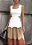 VESTIDO TRICOLOR EMILY MIDI MULET - TERRACOTA COM BEGE - Imagem 4
