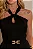 VESTIDO MIDI JANAINA TRANSPASSADO GOLA COM CINTO - PRETO - Imagem 1
