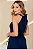 VESTIDO MIDI JANAINA TRANSPASSADO GOLA COM CINTO - AZUL MARINHO - Imagem 4