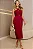VESTIDO MIDI JANAINA TRANSPASSADO GOLA COM CINTO - VINHO - Imagem 1