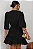 VESTIDO INDYRA CREPE COM BABADO E BOTÃO - PRETO - Imagem 2