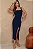 VESTIDO LARISSA MIDI COM FENDA DECOTE QUADRADO - AZUL MARINHO - Imagem 3