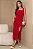 VESTIDO LARISSA MIDI COM FENDA DECOTE QUADRADO - VERMELHO - Imagem 1