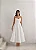 VESTIDO LONGUETE BUSTO BORBOLETA - OFF WHITE - Imagem 1