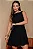 VESTIDO GREICE EVASE COM PREGAS E ZIPER - PRETO - Imagem 3