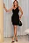 VESTIDO IVETE TUBINHO DETALHE FLOR - PRETO - Imagem 1