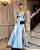 VESTIDO DE FESTA SIENA T.Q.C. ZIBELINE GLOW - AZUL SERENITY - Imagem 1