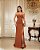 VESTIDO DE FESTA RAFAELA CREPE PARIS - TERRACOTA - Imagem 1