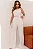 CONJUNTO TÃNIA CROPPED E CALÇA C/DETALHE METAL - OFF WHITE - Imagem 1