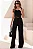CONJUNTO TÃNIA CROPPED E CALÇA C/DETALHE METAL - PRETO - Imagem 2