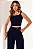 CONJUNTO TÃNIA CROPPED E CALÇA C/DETALHE METAL - AZUL MARINHO - Imagem 6