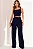 CONJUNTO TÃNIA CROPPED E CALÇA C/DETALHE METAL - AZUL MARINHO - Imagem 3