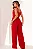 CONJUNTO TÃNIA CROPPED E CALÇA C/DETALHE METAL - VERMELHO - Imagem 2