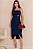 VESTIDO FABRICIA MIDI COM ALÇA E DETALHE METAL - AZUL MARINHO - Imagem 1