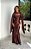 VESTIDO DE FESTA CHILE COM CAPA REMOVÍVEL- MARROM - Imagem 1