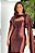 VESTIDO DE FESTA CHILE COM CAPA REMOVÍVEL- MARROM - Imagem 3