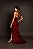 VESTIDO DE FESTA LONGO FENDA DRAPEADO GLAMOUR - MARSALA - Imagem 2