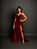 VESTIDO DE FESTA LONGO FENDA DRAPEADO GLAMOUR - MARSALA - Imagem 1