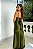 VESTIDO DE FESTA CHILE COM CAPA REMOVÍVEL - VERDE OLIVA - Imagem 3