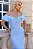 VESTIDO ROSELENE MIDI COM BABADO GOLA - AZUL - Imagem 4