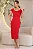 VESTIDO ROSELENE MIDI COM BABADO GOLA - VERMELHO - Imagem 4