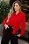 CAMISA AGHATA CREPE COM BABADO - VERMELHO - Imagem 3