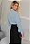 CAMISA AGHATA CREPE COM BABADO - AZUL - Imagem 5