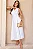 VESTIDO ROSE MIDI ABERTO COM BOTÕES E FAIXA - BRANCO - Imagem 1
