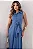 VESTIDO ROSE MIDI ABERTO COM BOTÕES E FAIXA - AZUL - Imagem 3