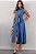 VESTIDO ROSE MIDI ABERTO COM BOTÕES E FAIXA - AZUL - Imagem 1