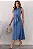 VESTIDO ROSE MIDI ABERTO COM BOTÕES E FAIXA - AZUL - Imagem 5