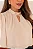 BLUSA CLEIDE COM DETALHE METAL GOLA - BEGE - Imagem 2