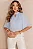 BLUSA CLEIDE COM DETALHE METAL GOLA - AZUL - Imagem 1