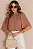 BLUSA CLEIDE COM DETALHE METAL GOLA - CAMEL - Imagem 1