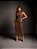 VESTIDO MIDI MALHA DRAPEADO GLAMOUR - MARROM - Imagem 1