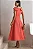 VESTIDO HILDA MIDI DETALHE FLOR - CORAL - Imagem 2